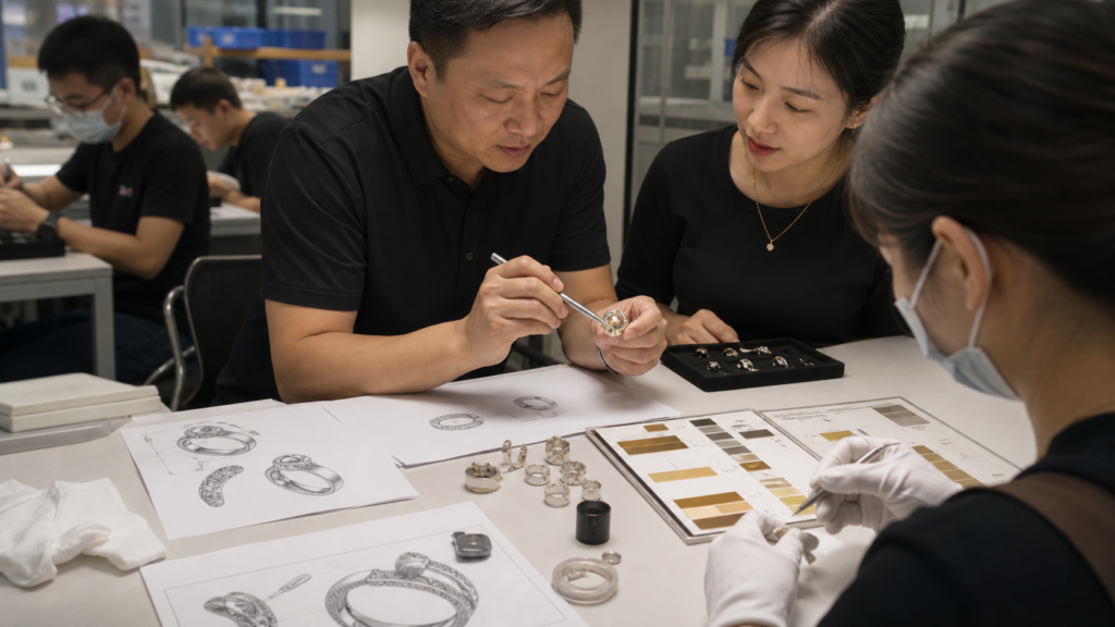 Representative jewelry sample and finishing image