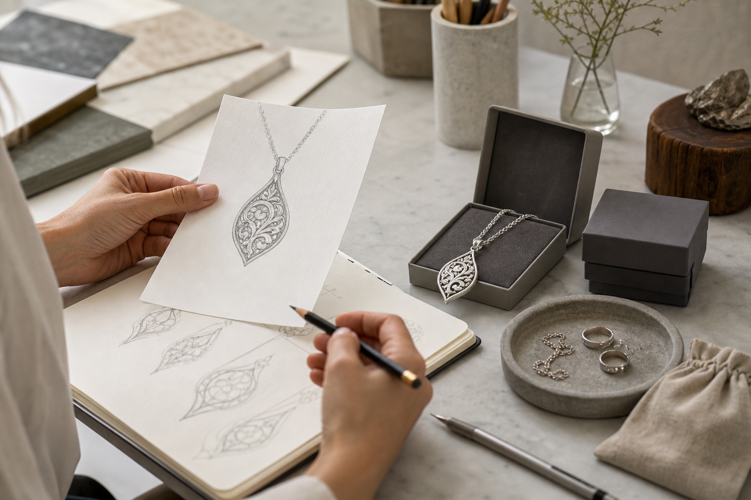 Wholesale jewelry line sheet planning for silver jewelry buyers